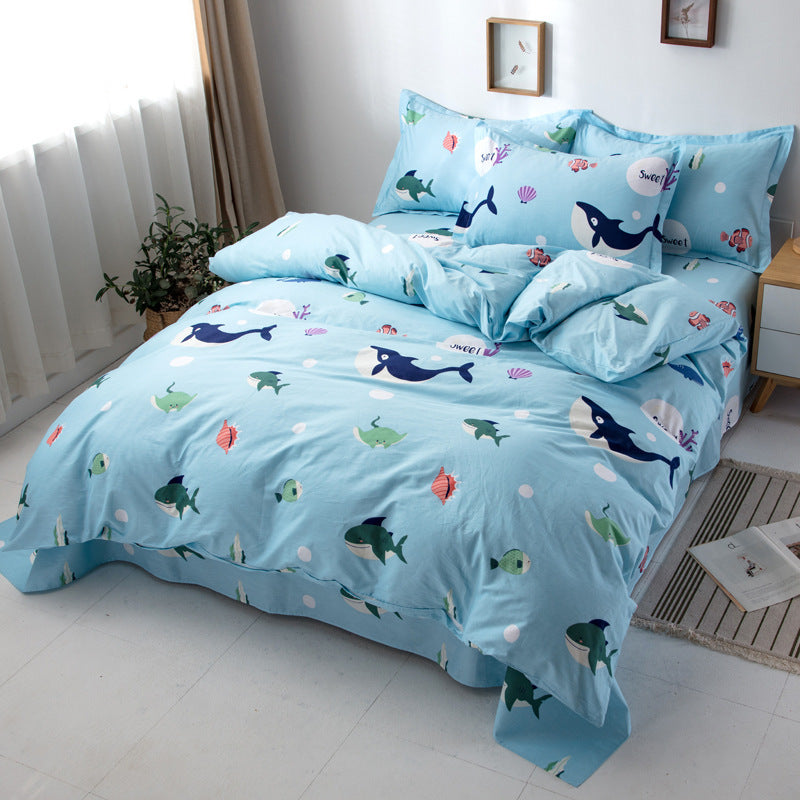 Four-piece cartoon bed