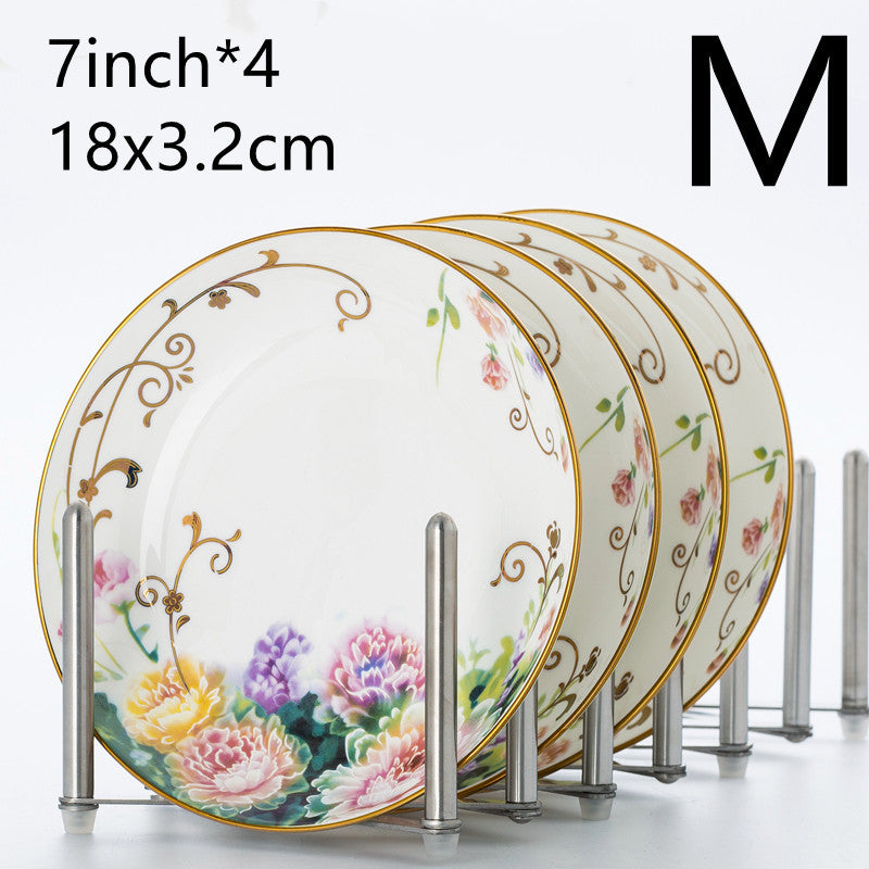 Jingdezhen Household Ceramic Square Deep Plate 8 Inch Nest Plate European Round Dish Plate