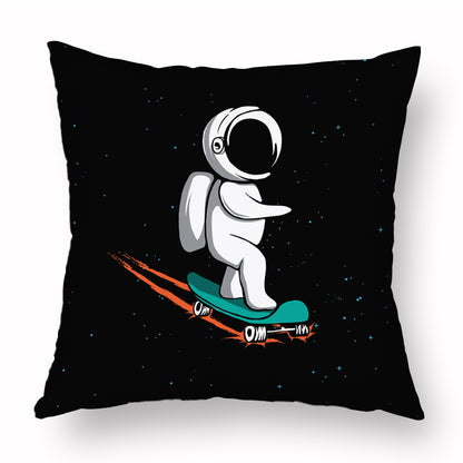 Cartoon Astronaut Short Plush Pillowcase