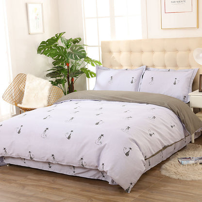 Four-piece cotton bedding set