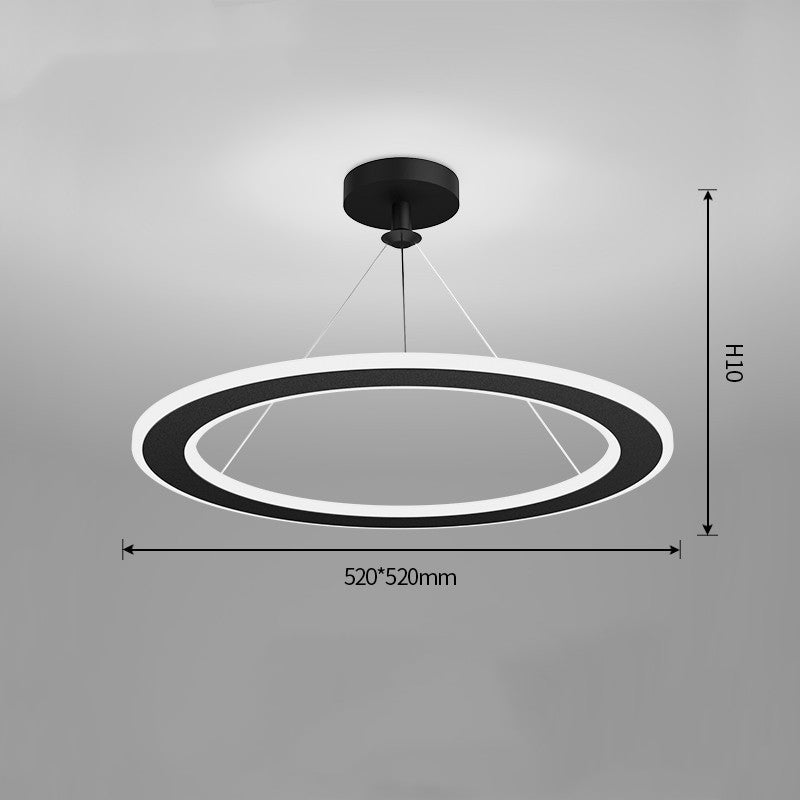 Lámpara de estudio circular moderna y sencilla para dormitorio