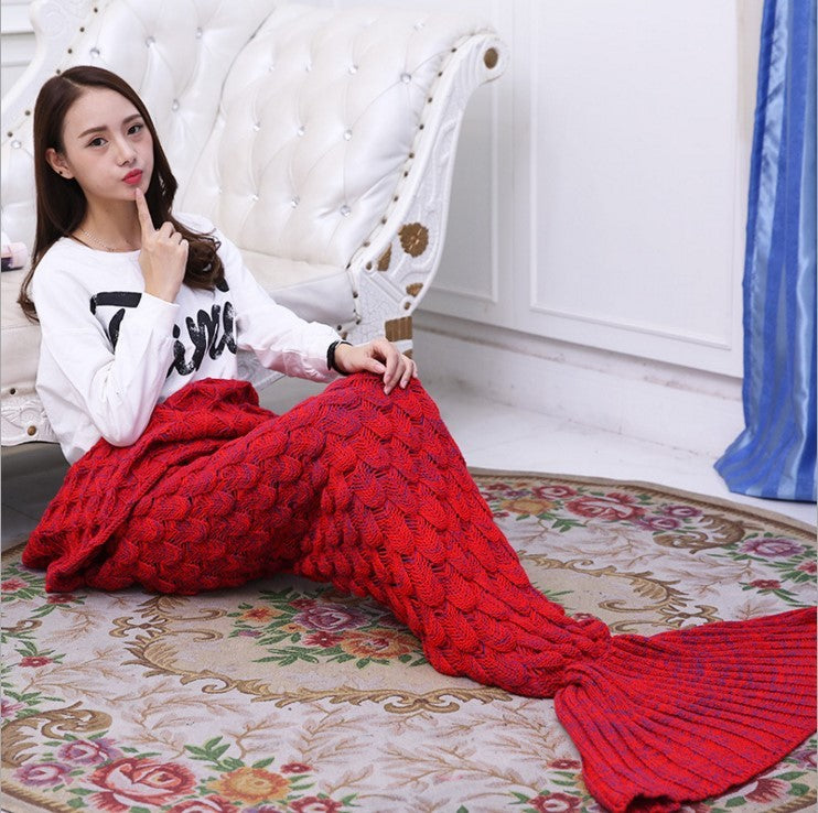 Air Conditioning Scale Sofa Blanket Mermaid Tail