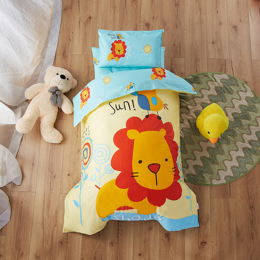 Juego de ropa de cama para bebés de algodón puro para niños pequeños con núcleo de 3 piezas