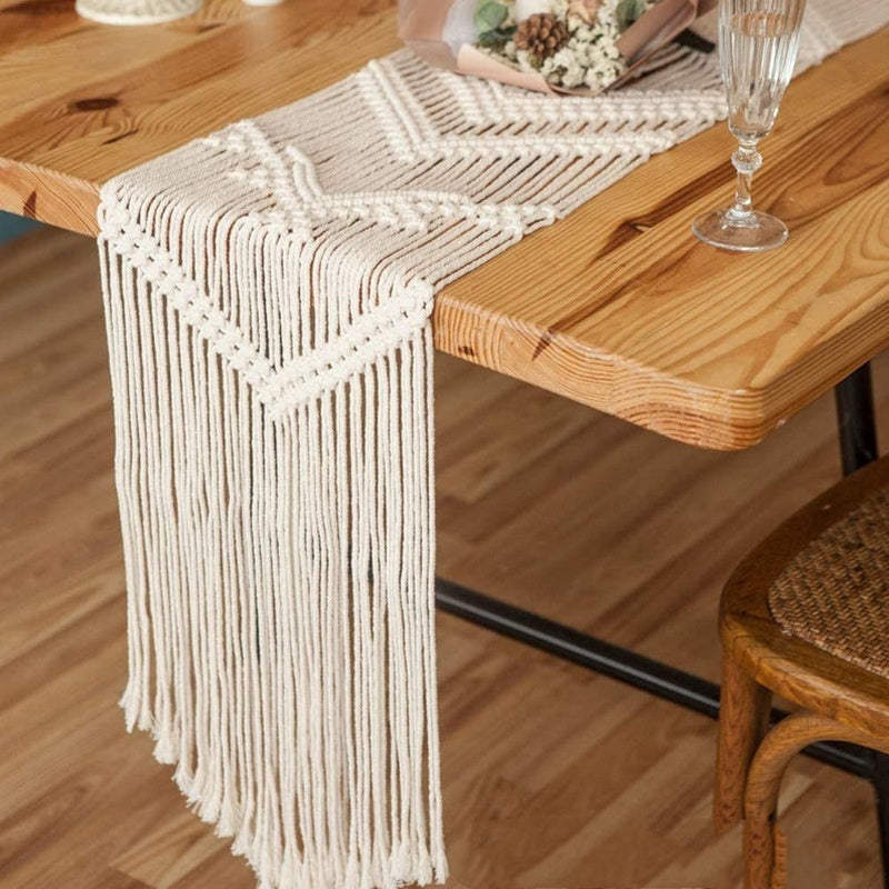 Hand-woven Table Runner Tapestry Living Room Dining