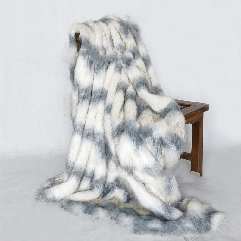 Artificial Fox Fur Blanket