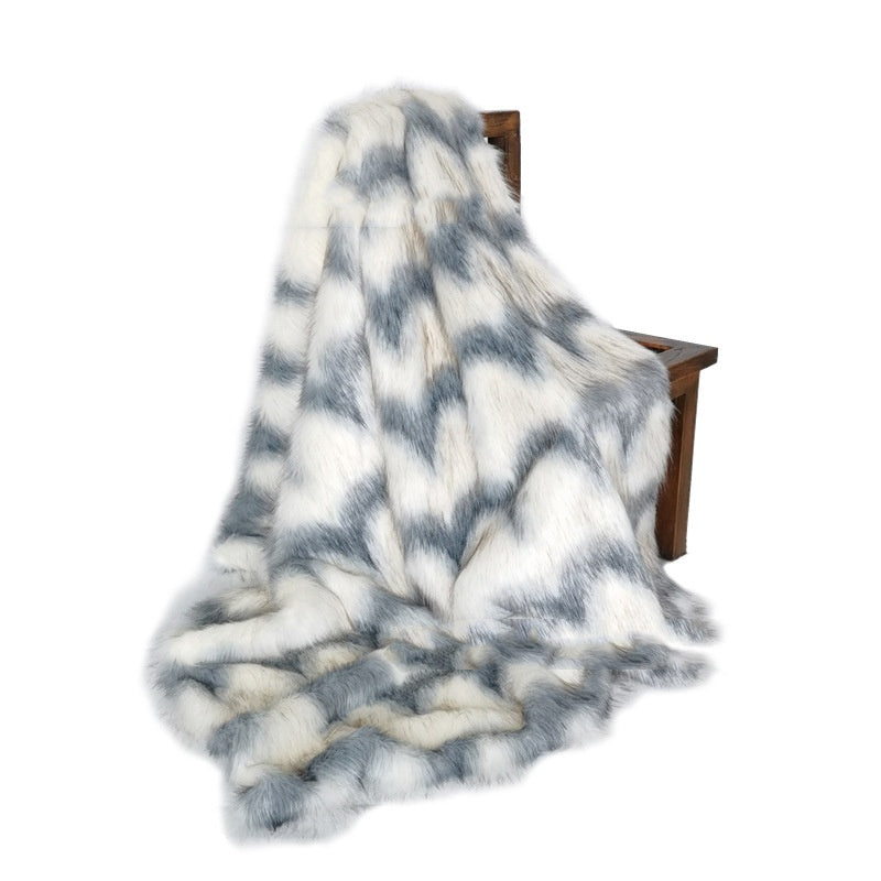 Artificial Fox Fur Blanket