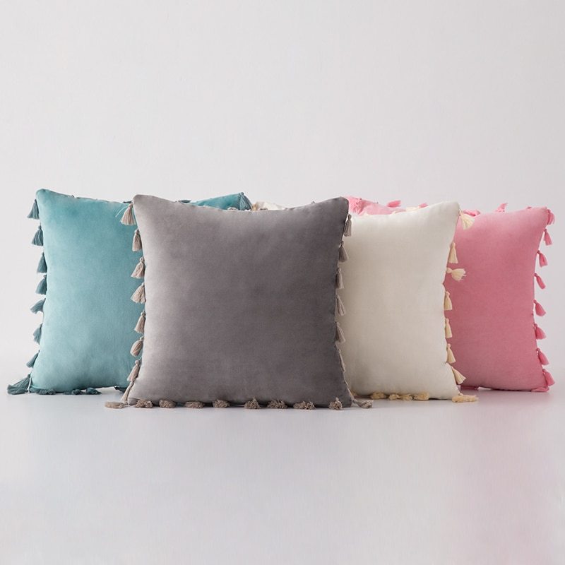 Velvet sofa pillowcase