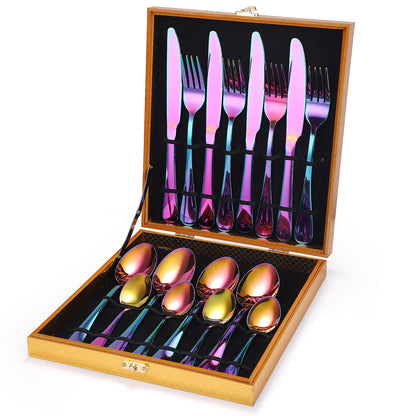 Symphony gold-plated stainless steel cutlery set