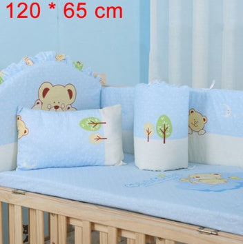 Five-piece cotton baby bed set