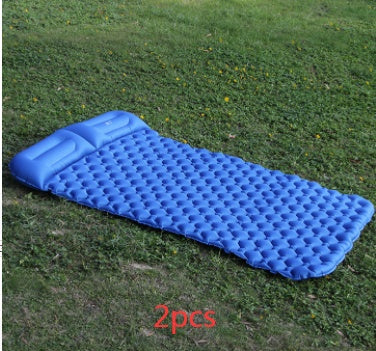 Tapis de camping gonflable pour tente, coussin double pour extérieur, pique-nique, plage, deux couvertures à carreaux, coussin pour bébé, repos à la maison, matelas doux