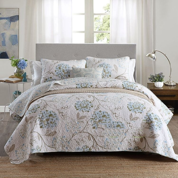 Bedspread Pure Cotton Summer Cooling Duvet Airable Cover Bed Three-piece Set