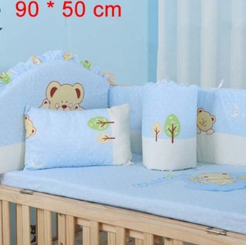 Five-piece cotton baby bed set