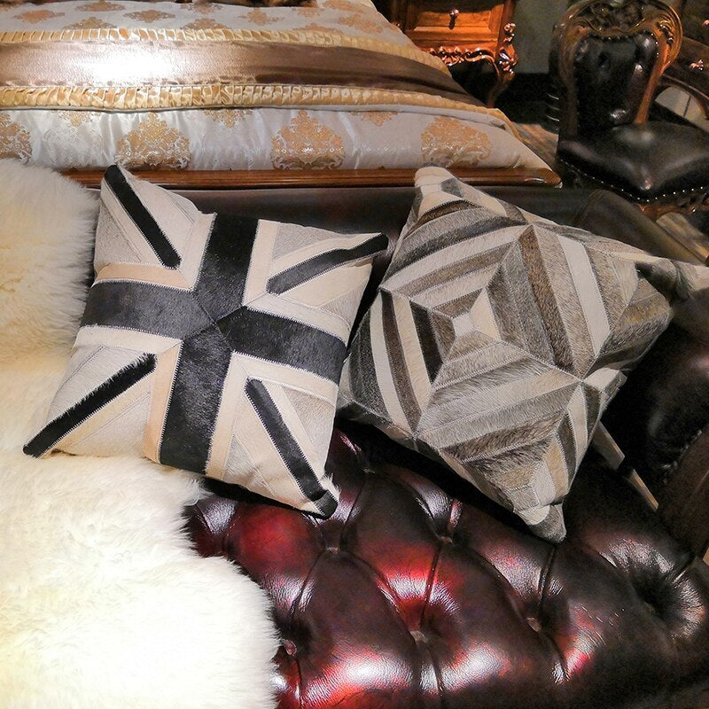 Waist protection leather cowhide pillow