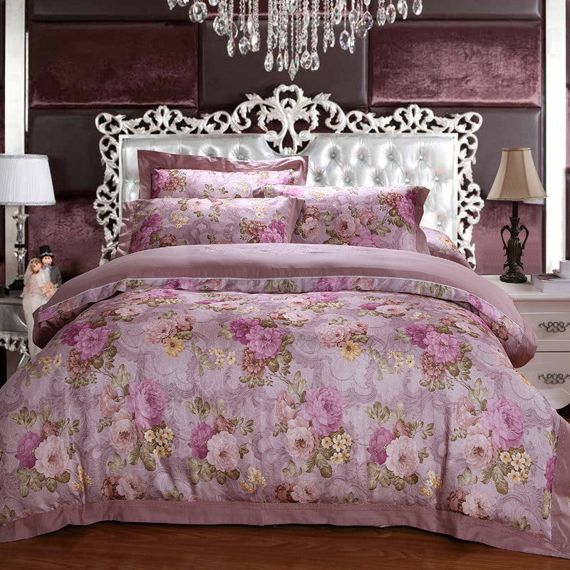 Pure cotton jacquard four-piece bedding