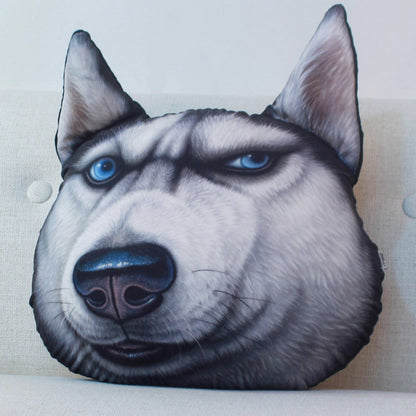 Husky personality creative 3D printing cartoon husky doge pillow cushion pillow