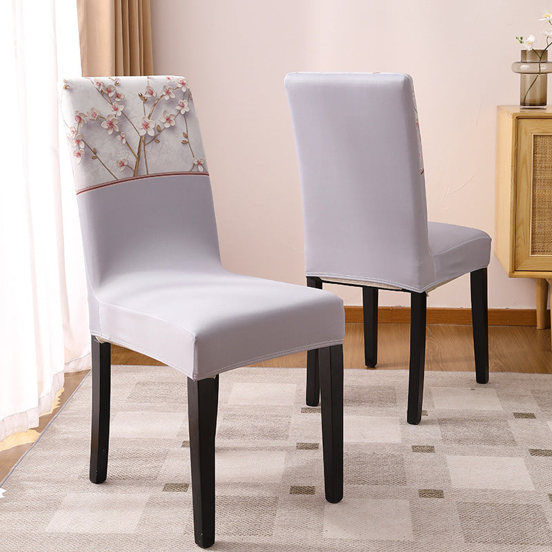 Housse de chaise élastique pour coussin de salle à manger, brodée et exquise