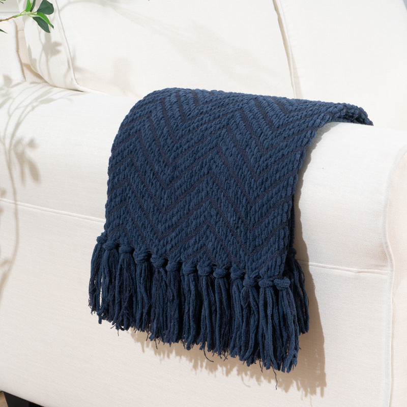 Sofa Cross-border Tassel Sofa Cover Tailstock Towel Knitted Blanket