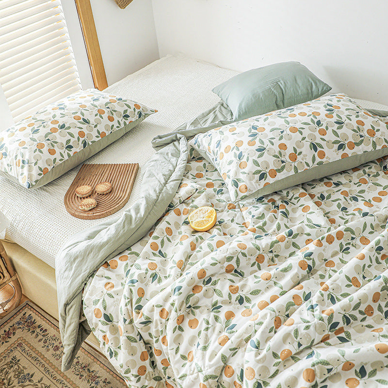 Japanese Style Non-printed Classic Printed Cotton Floral Air Conditioner Quilt