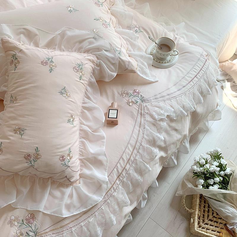 All Cotton Washed Cotton Four-piece Bedding Set