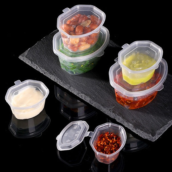 300pcs Disposable Plastic Sauce Box