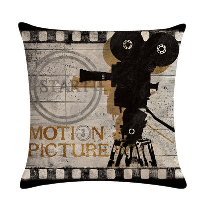 Home Retro Movie Subtitles Sofa Office Linen Pillowcase