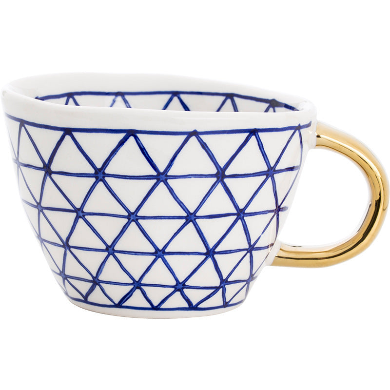 Tasse à thé créative légère de luxe simple de grande capacité pour café, ménage en céramique pour adulte, eau potable