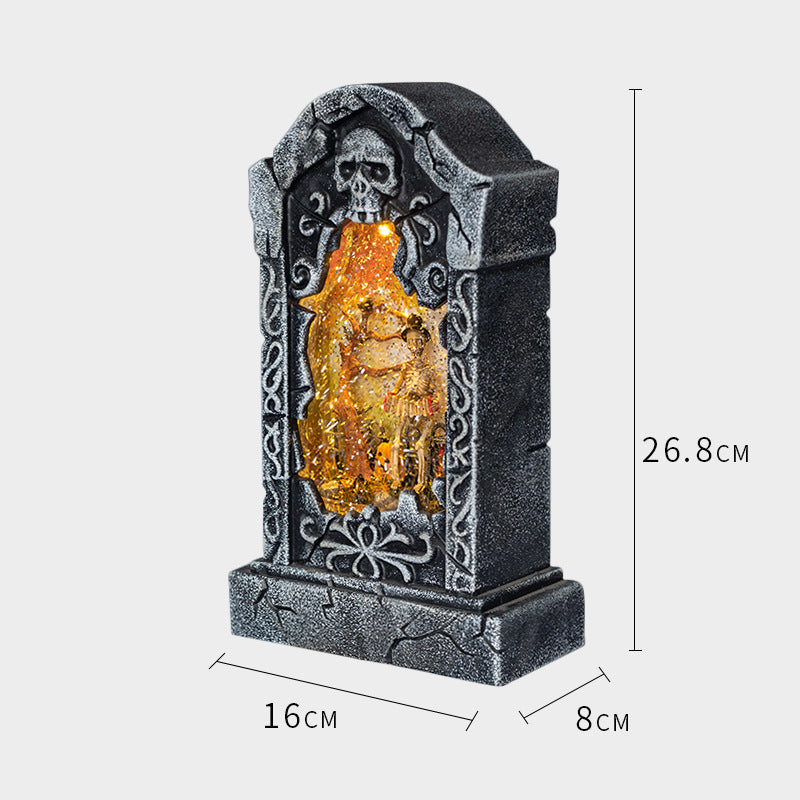 Halloween Decoration Luminous Sound Tombstone Light Layout Decoration Ornaments