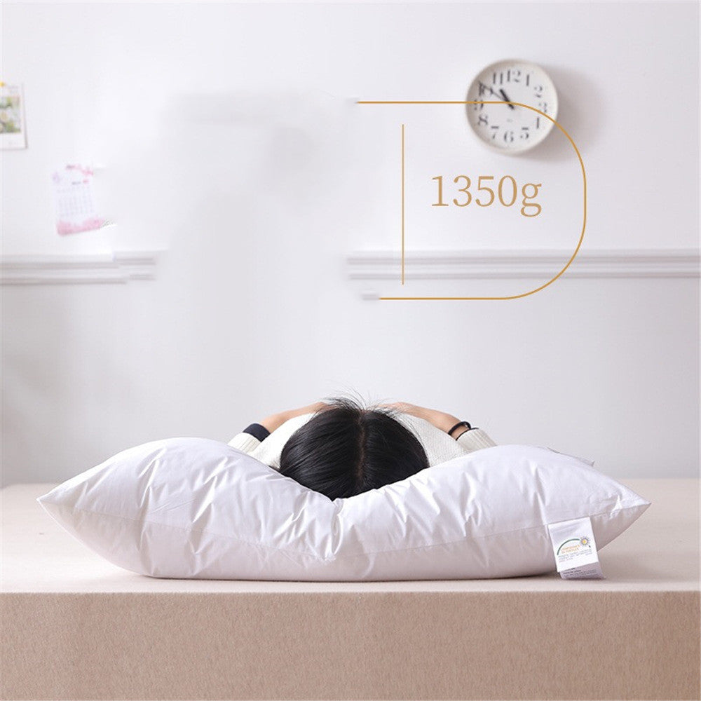 High-end Sateen Pure Cotton Pillow Core Sterile Fiber Pillow Fluffy