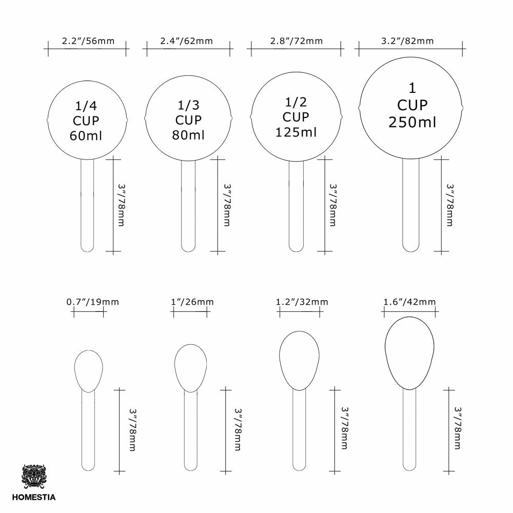 Gold measuring cup measuring spoon set