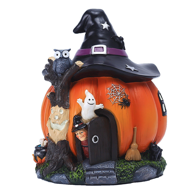 Halloween Witch Pumpkin House Decoration Garden Luminous Decoration