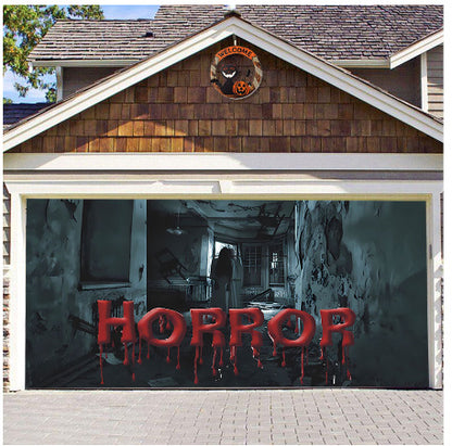 Halloween Garage Background Decoration Hanging Cloth