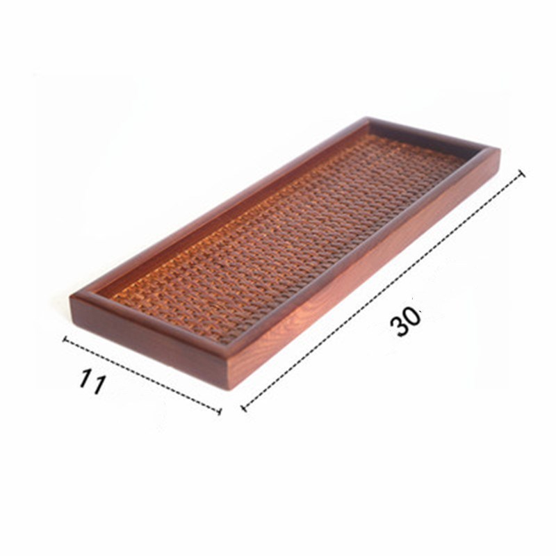 Rattan Woven Tea Tray Creative Tray Non-Slip Bamboo Woven Wooden Plate