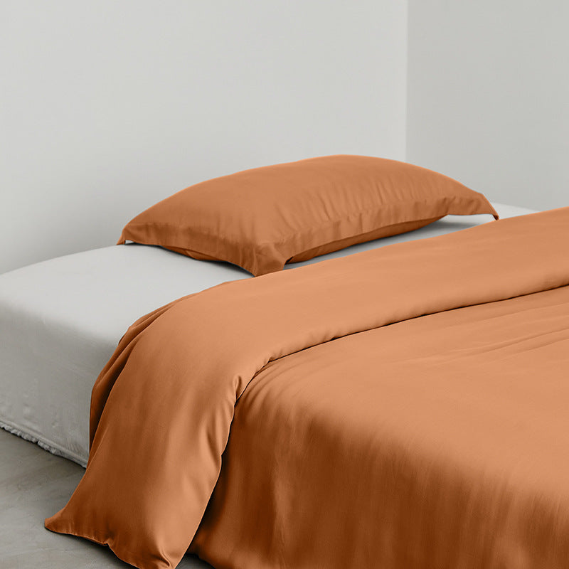 Drap de lit simple en soie glacée Taie d'oreiller douce pour la peau