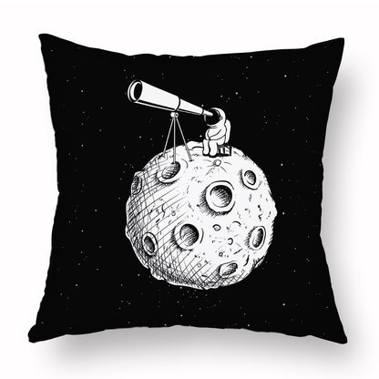 Cartoon Astronaut Short Plush Pillowcase