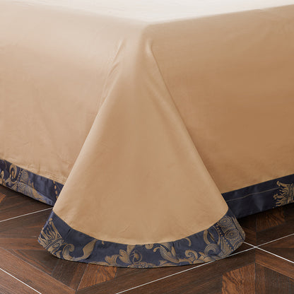 Parure de lit quatre pièces en satin de coton Tencel jacquard