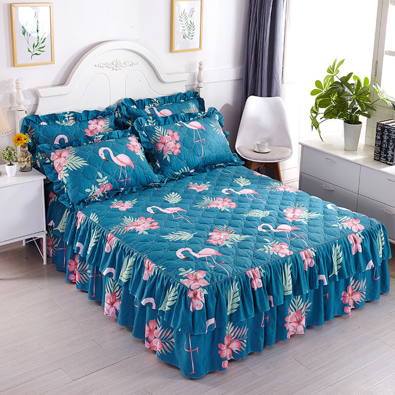 Thick double-layer lace bedspread