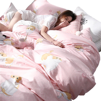 Four-piece cotton bedding set