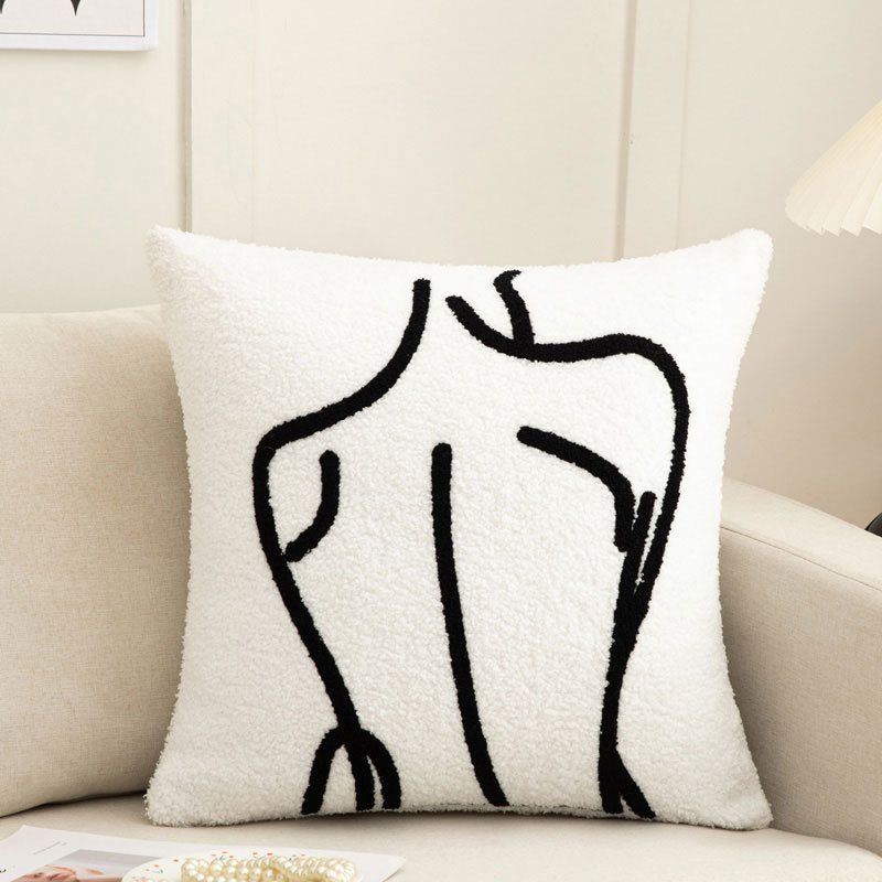 Towel Embroidery Light Luxury Living Room Sofa Pillowcase