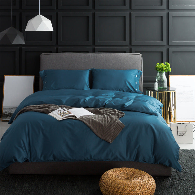 Pure color four-piece bedding