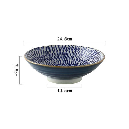 Japanese Style Underglaze Ceramic Bowl