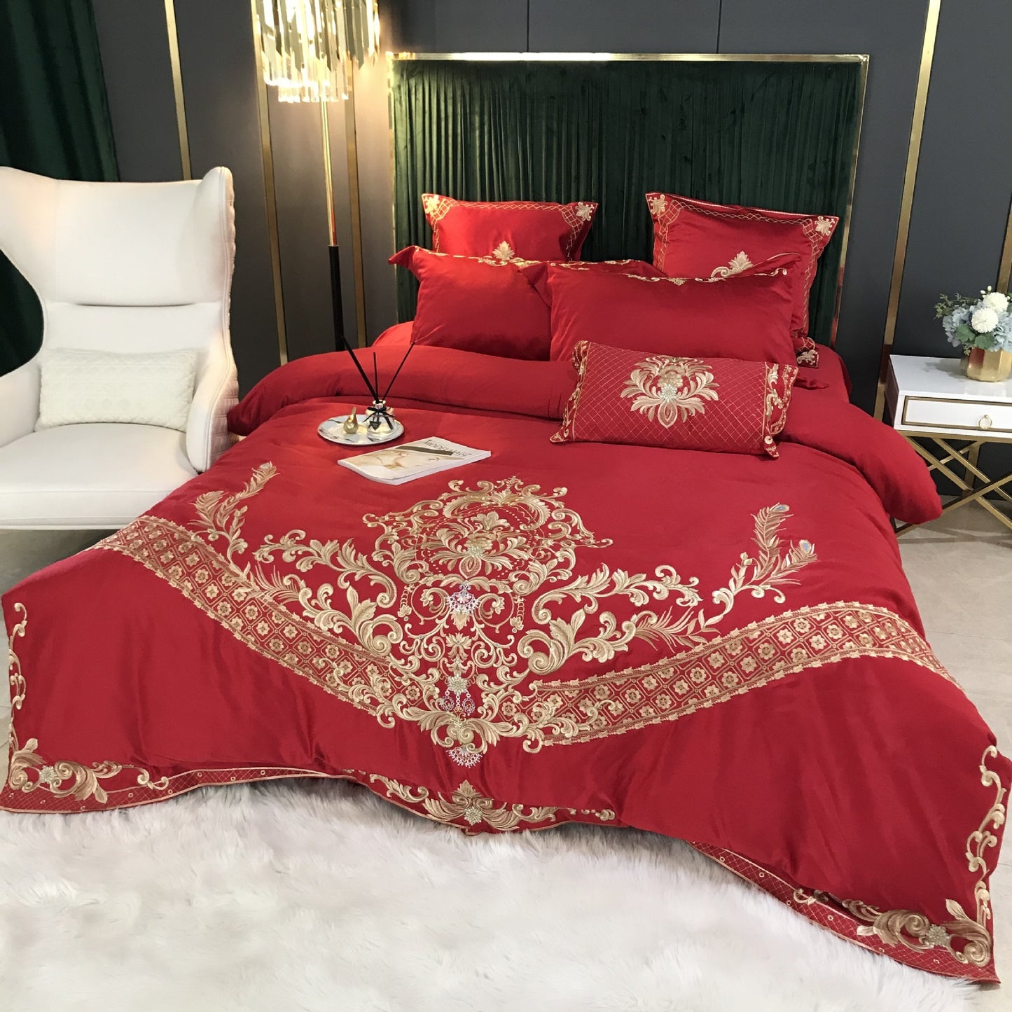 Ice silk duvet cover bedding European style