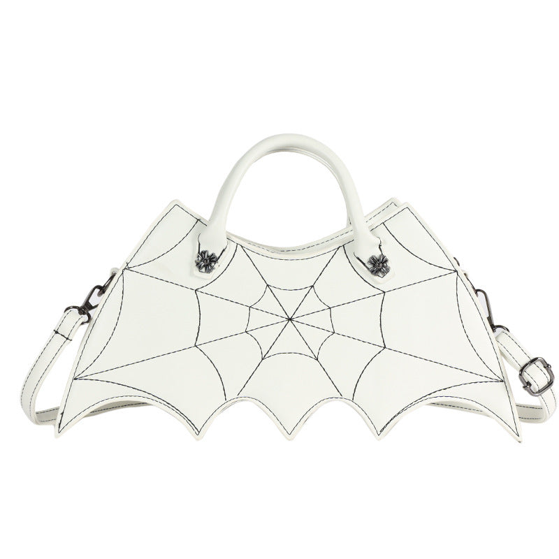 Halloween Spider Web Shape Shoulder Bags Personality Batgirl Tide Pu Handbags Fashoin Messenger Crossbody Bag