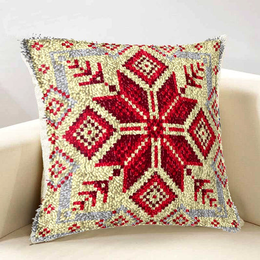 Paquet de matériel pour coussin de Noël fait à la main en laine brodée