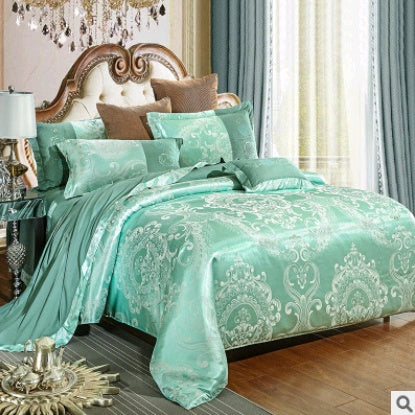 Parure de lit européenne de luxe en satin jacquard modal coton Tencel