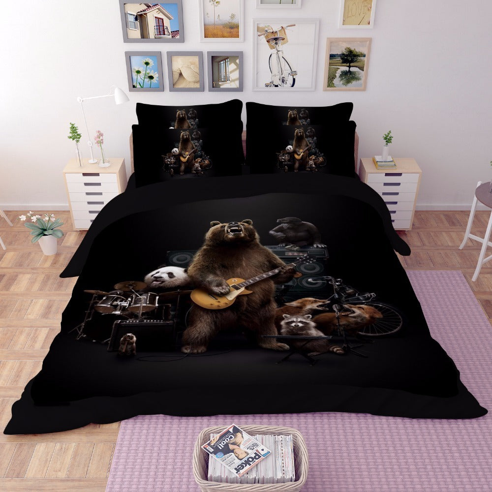 Juego de cama de cuatro piezas para animales