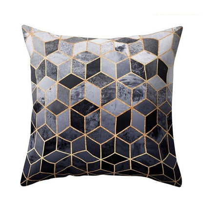 Geometric Polyester Fiber Pillow Cover