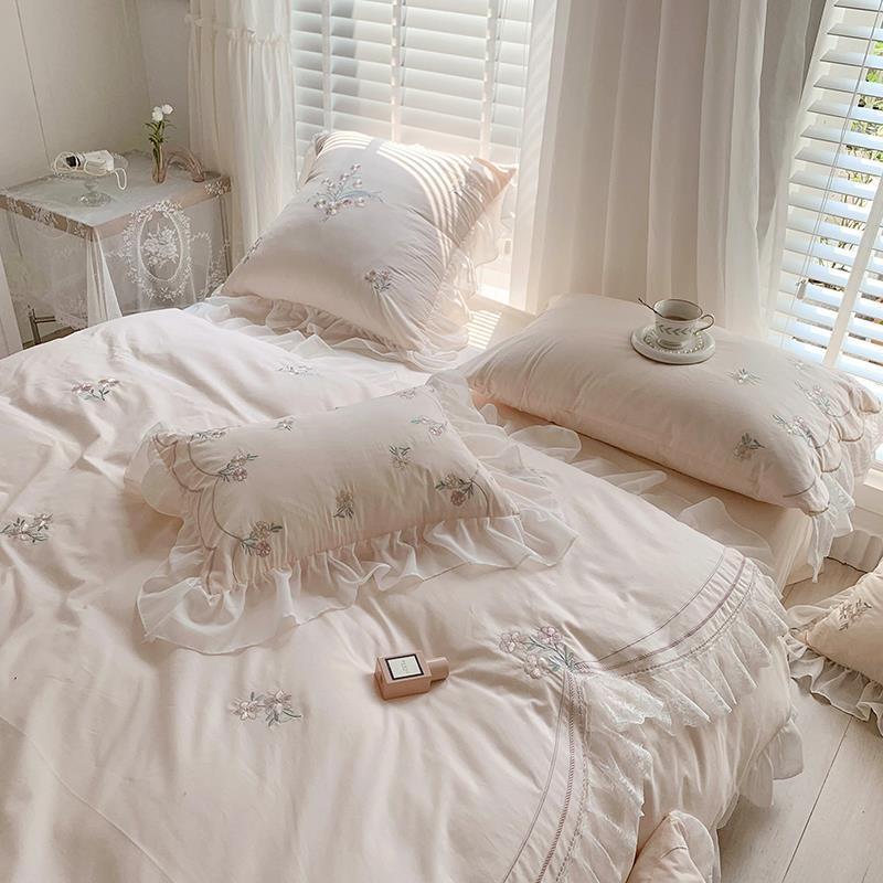 All Cotton Washed Cotton Four-piece Bedding Set