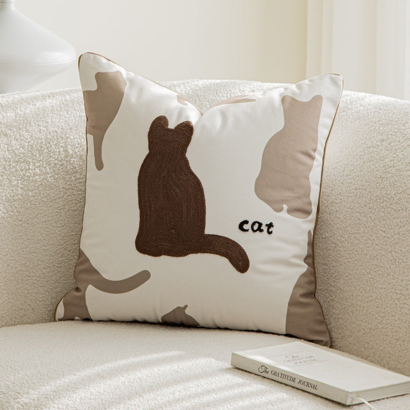 Cojín de sofá para sala de estar con bonito diseño de gato en estilo nórdico