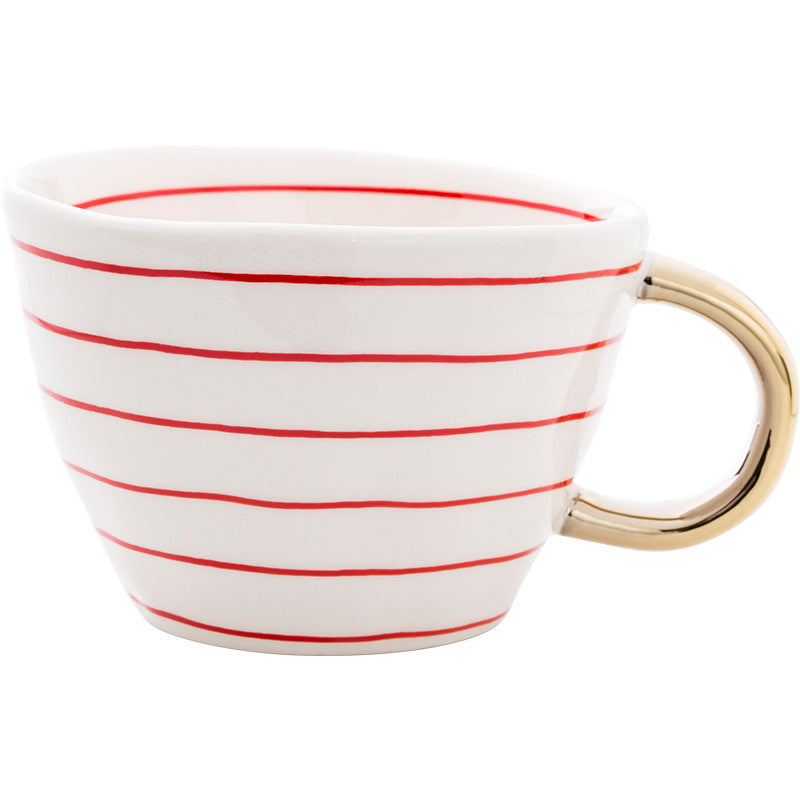 Tasse à thé créative légère de luxe simple de grande capacité pour café, ménage en céramique pour adulte, eau potable