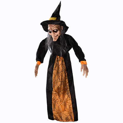 Halloween Decoration Witch Voice Control Props Ghost Festival Haunted House Hanging Ornament